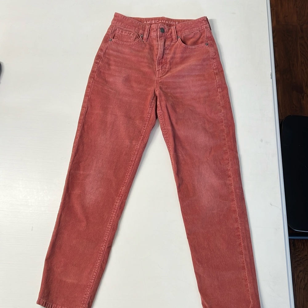 America Eagle corduroy Mom straight Jean style . Size 2 regular.